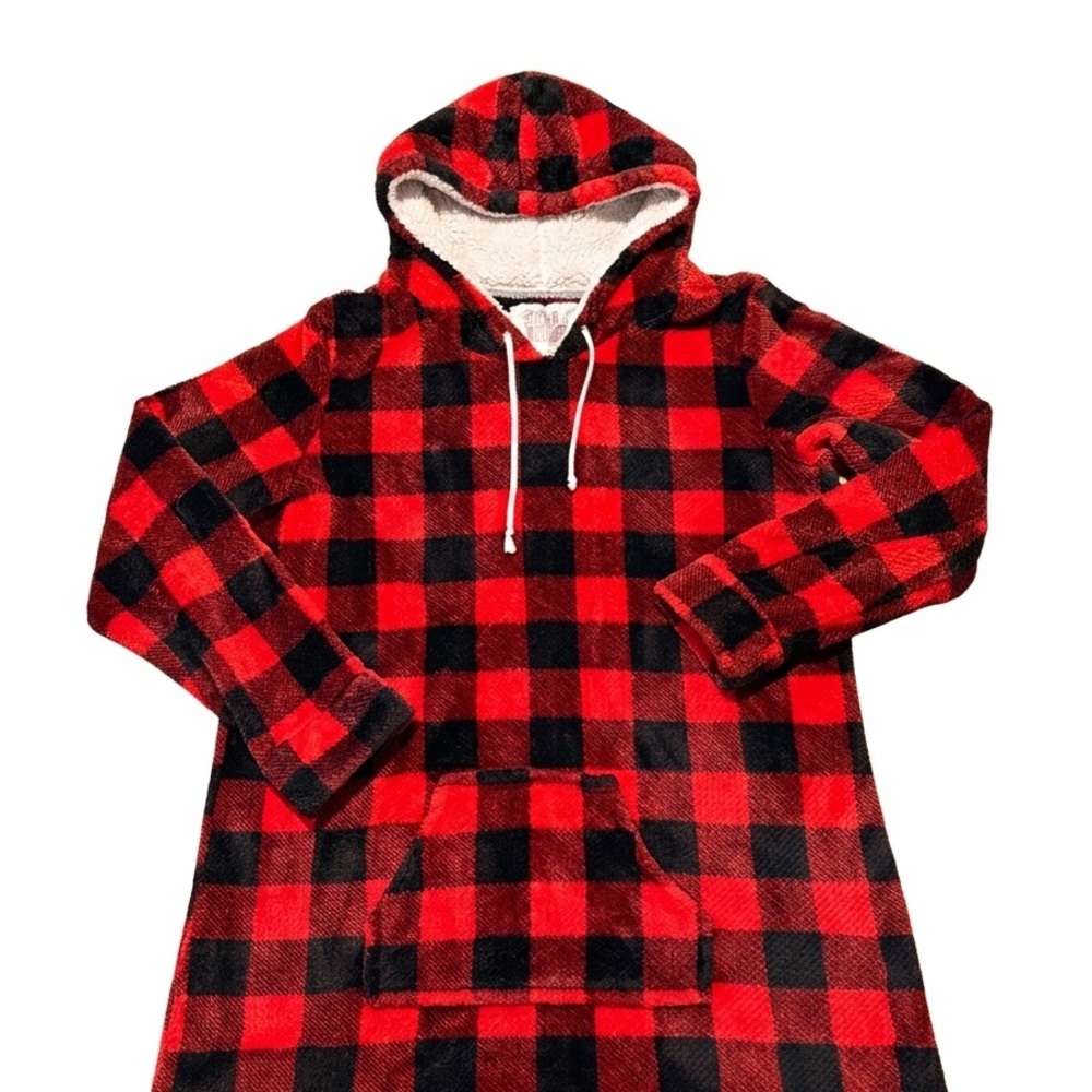 Cozy Red and Black Plaid Kids Pajamas